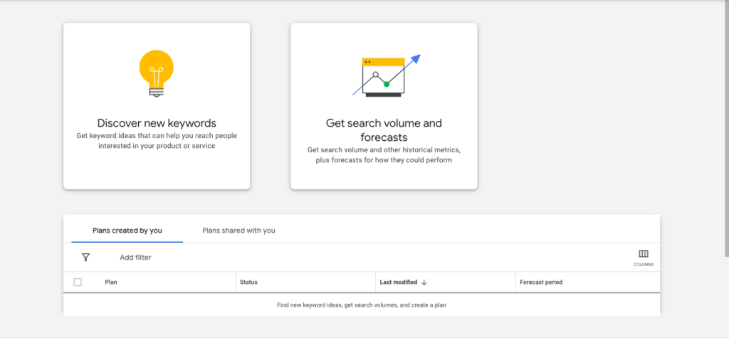 google keyword planner