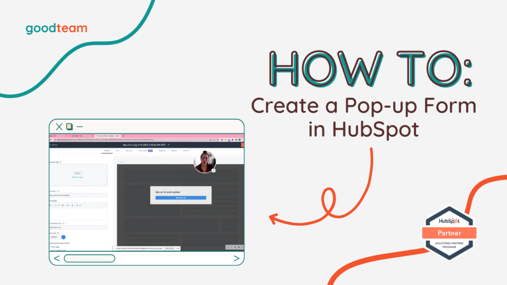 Create pop up in hubspot